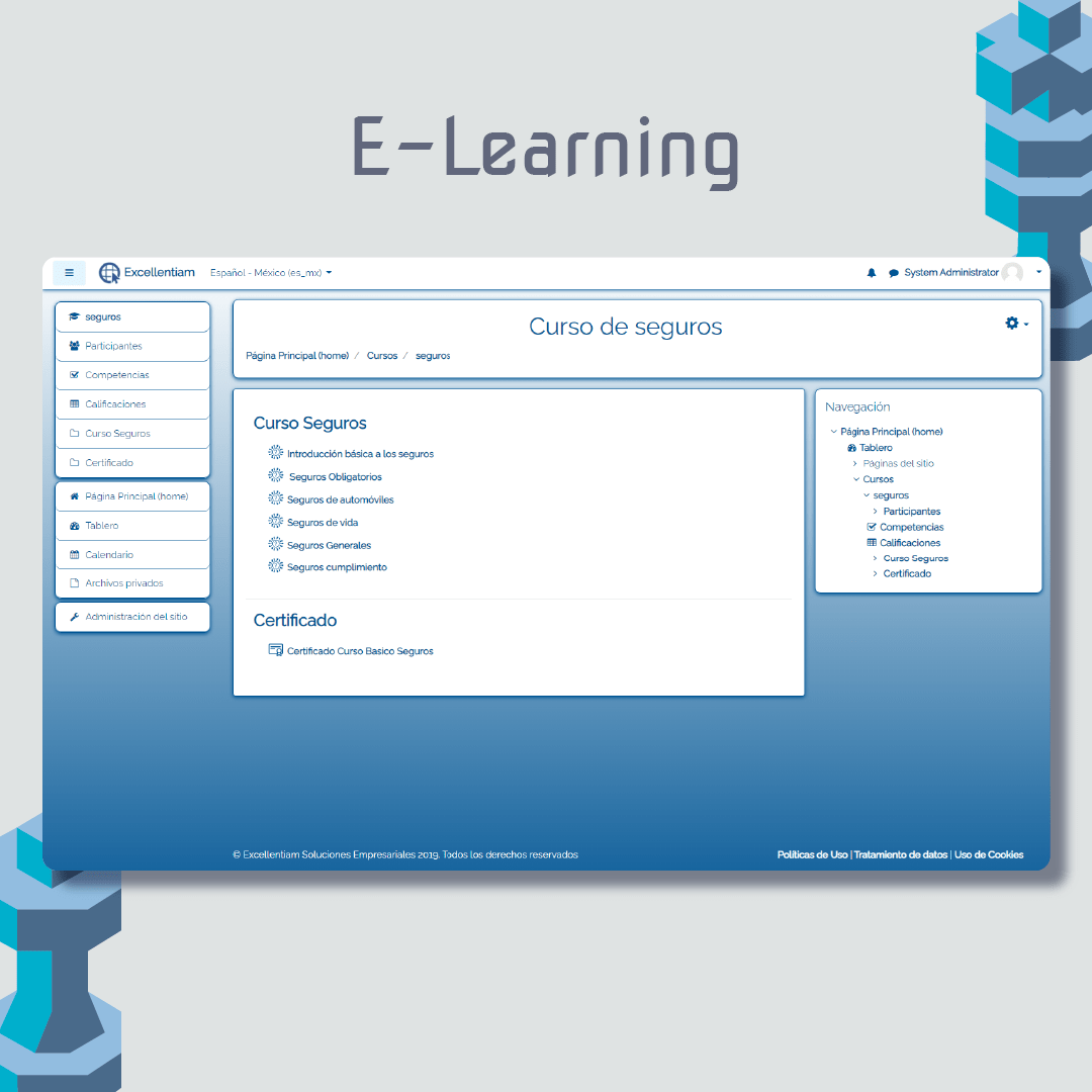 website Excellentiam e-Learning